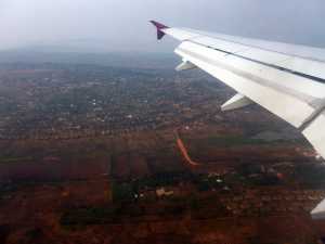 My first glimp at Africa from the plane